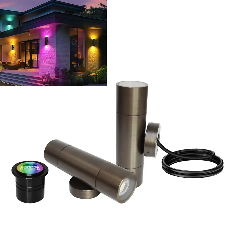 Smart Garden Usa - Durable Brass Outdoor LED Wall Light