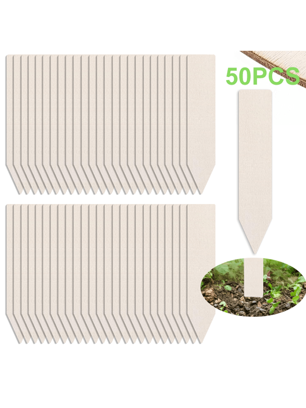Garden Journal Planner - Plant Labels 4 Inch 20/50Pcs Wood