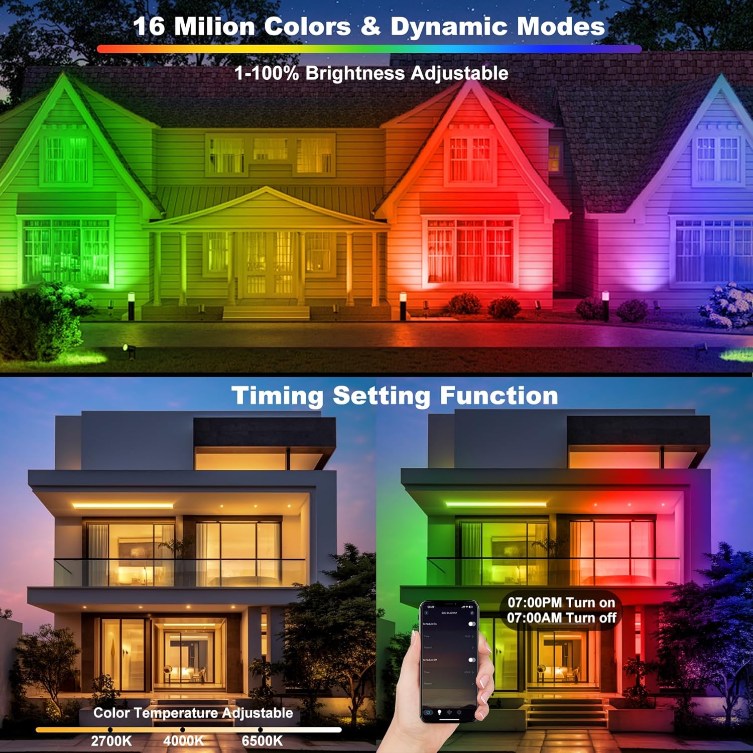 50W RGB LED Floodlight Bar Wit - Smart Garden Uk 评论和价格