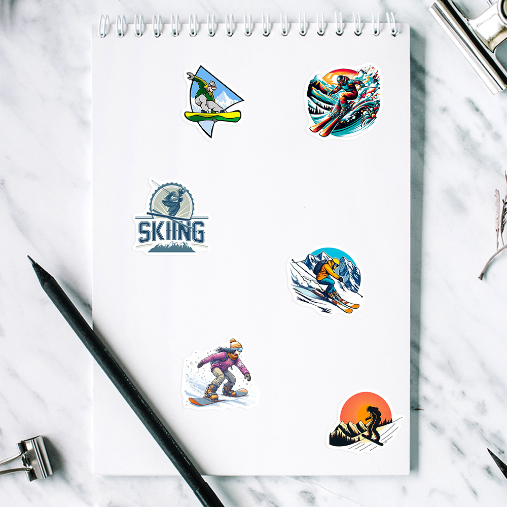 DIY Cool Winter Ski Stickers W - Garden Journal Planner 评论和价格