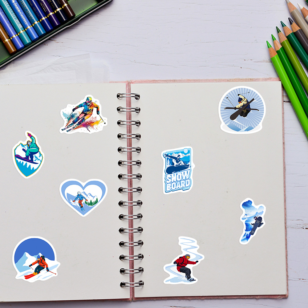 DIY Cool Winter Ski Stickers W - Garden Journal Planner 评论和价格
