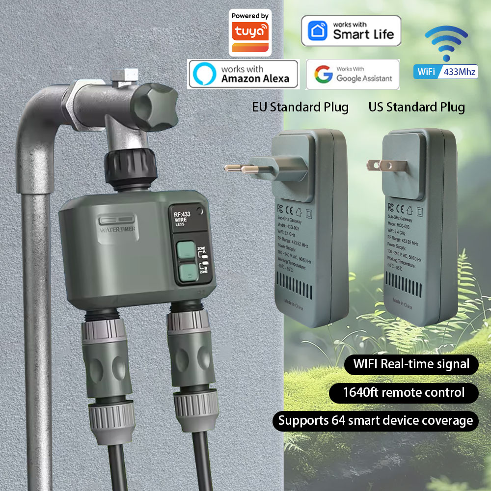 Tuya Wifi+RF433  2 Outlet Smar - Smart Garden Nursery 评论和价格