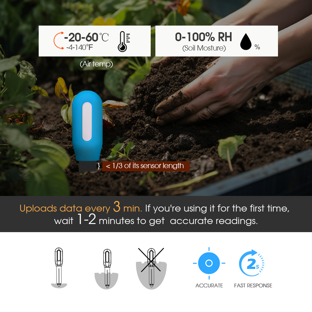 1PCS Tuya Zigbee Soil Sensor H - Smart Garden Usa 评论和价格