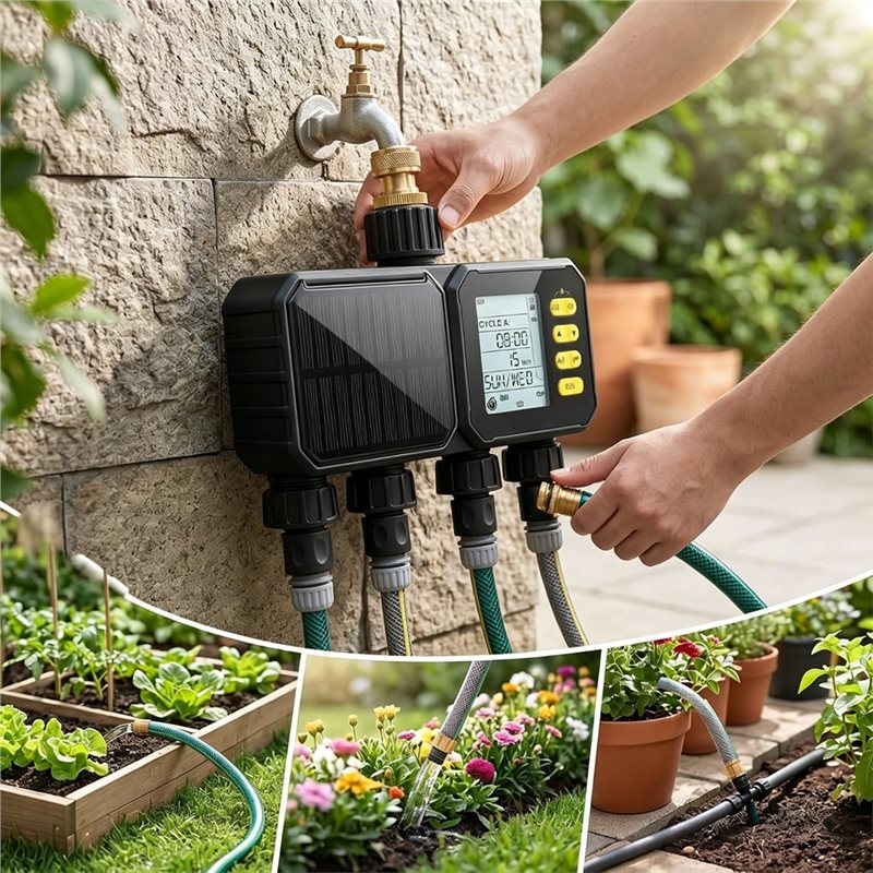 THIVN-Solar Wifi Watering Time - Smart Garden Uk 评论和价格