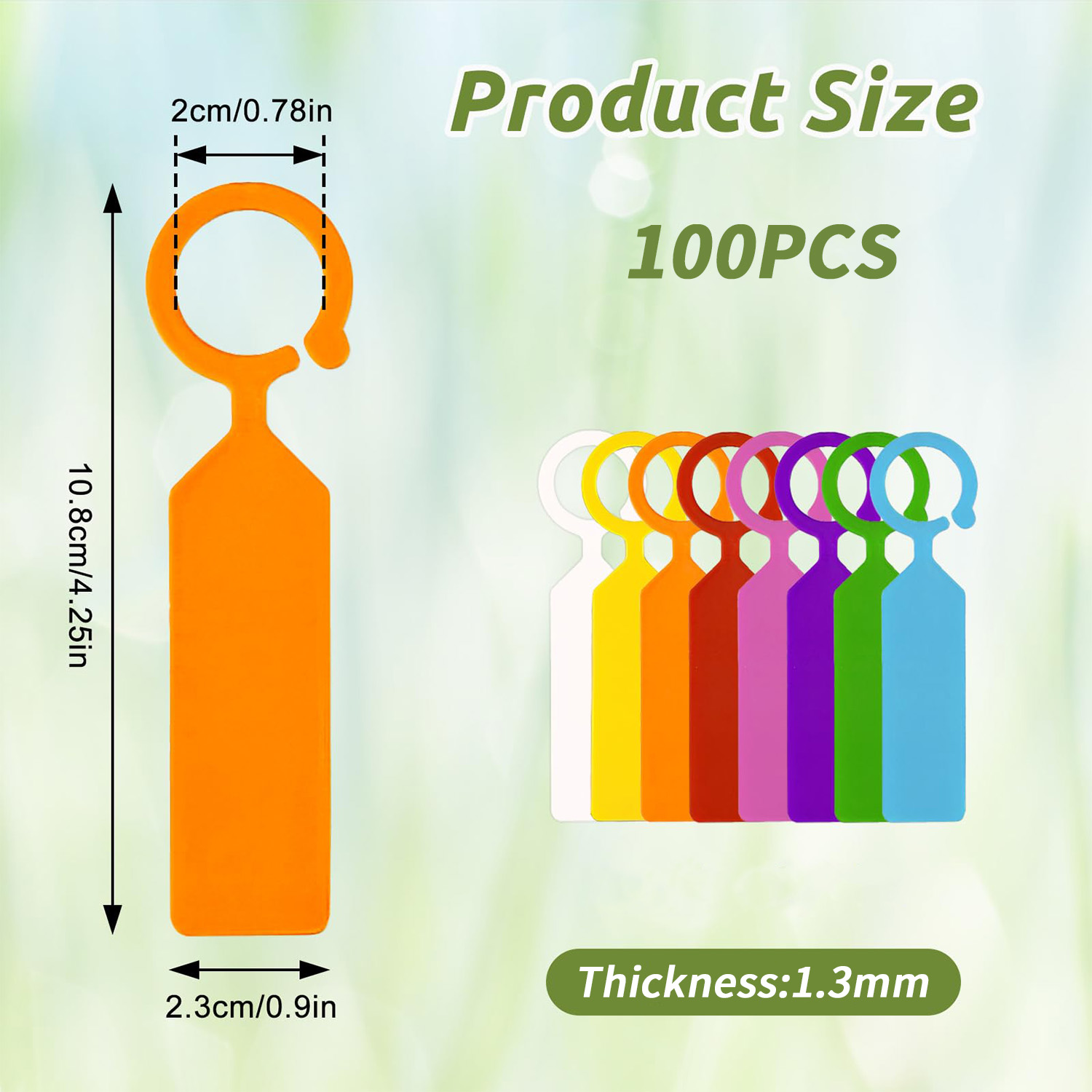 100PCS 10.7x2.3CM Plastic Gard - Garden Journal Planner 评论和价格