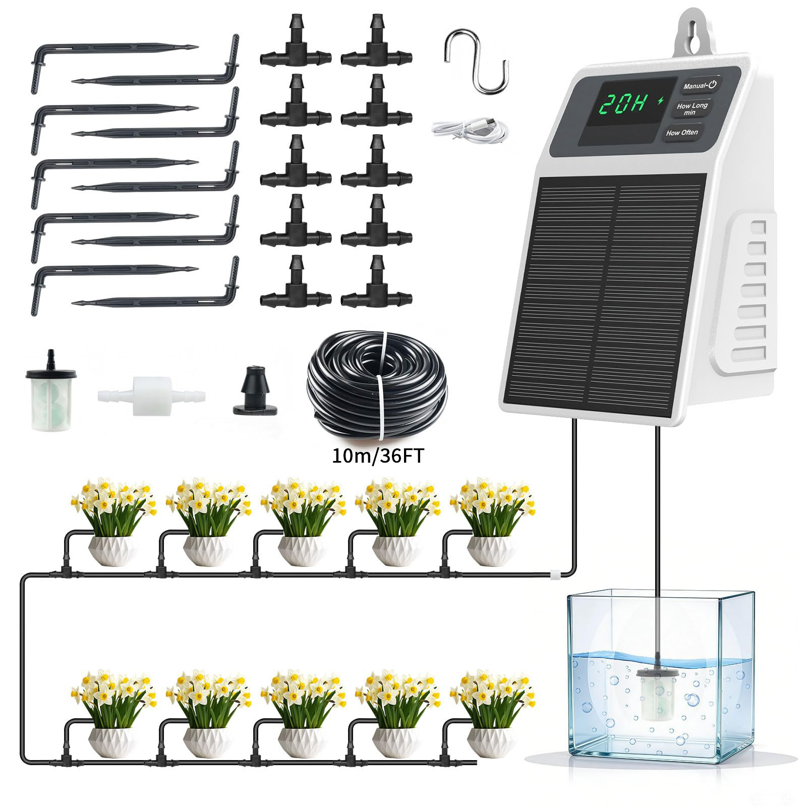 Upgraded Solar Drip Irrigation - Smart Garden Sprinkler 评论和价格
