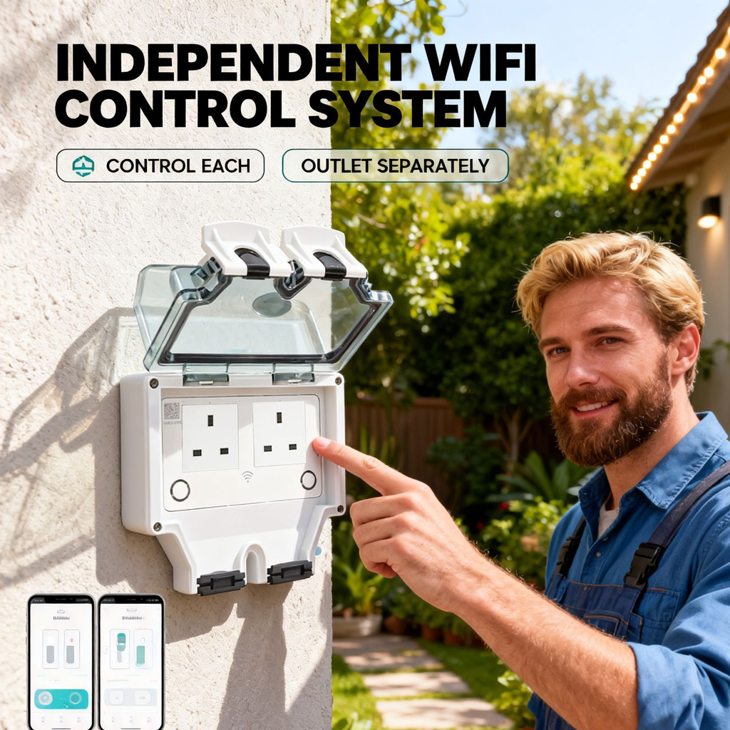 Tuya WIFI Smart Outdoor Socket - Smart Garden Uk 评论和价格