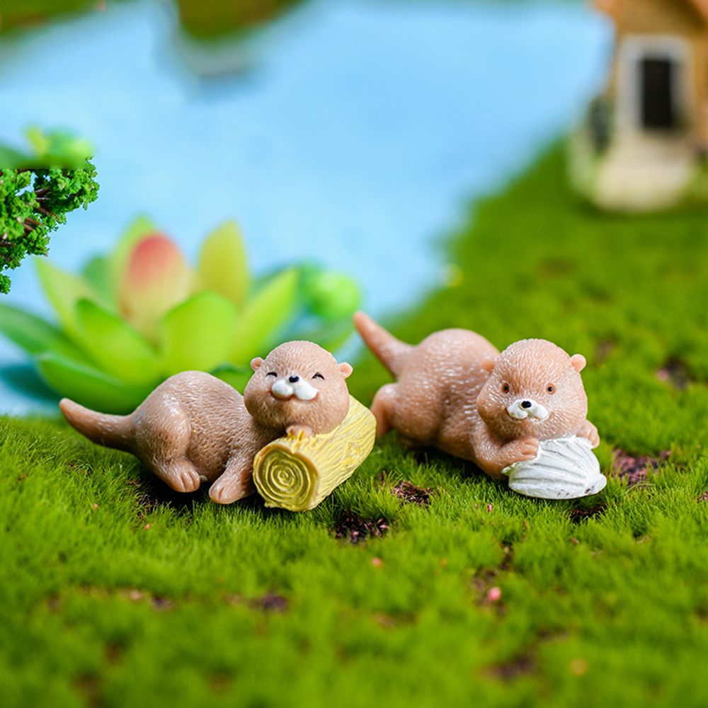Otters Figurine Mini Home Deco - Smart Garden Diy 评论和价格