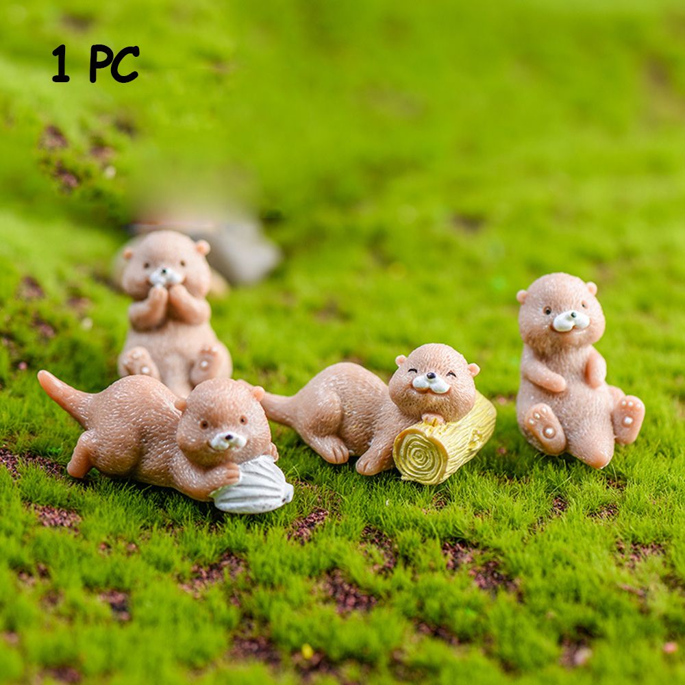 Otters Figurine Mini Home Deco - Smart Garden Diy 评论和价格
